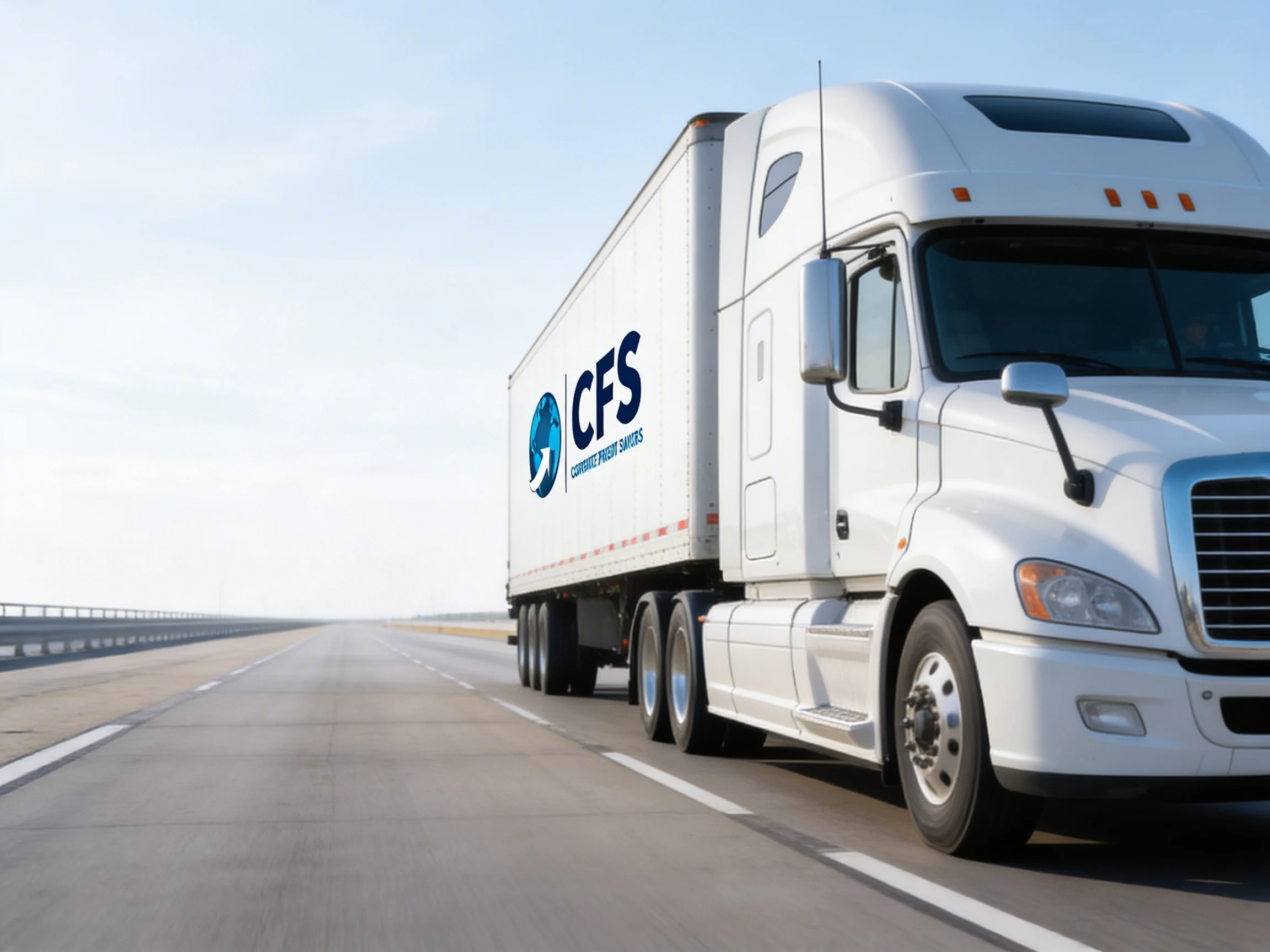CFS freight truck at distribution facility