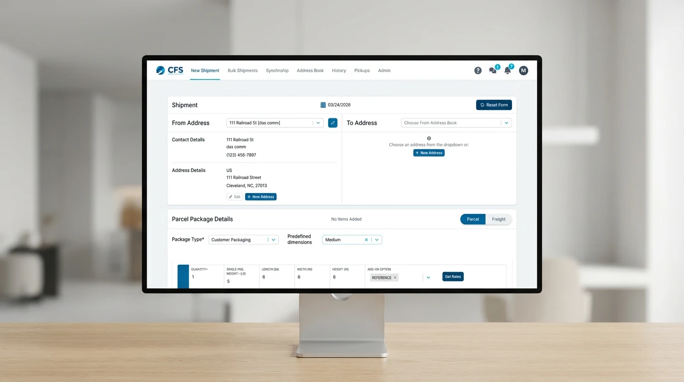 ShipBoss shipping dashboard